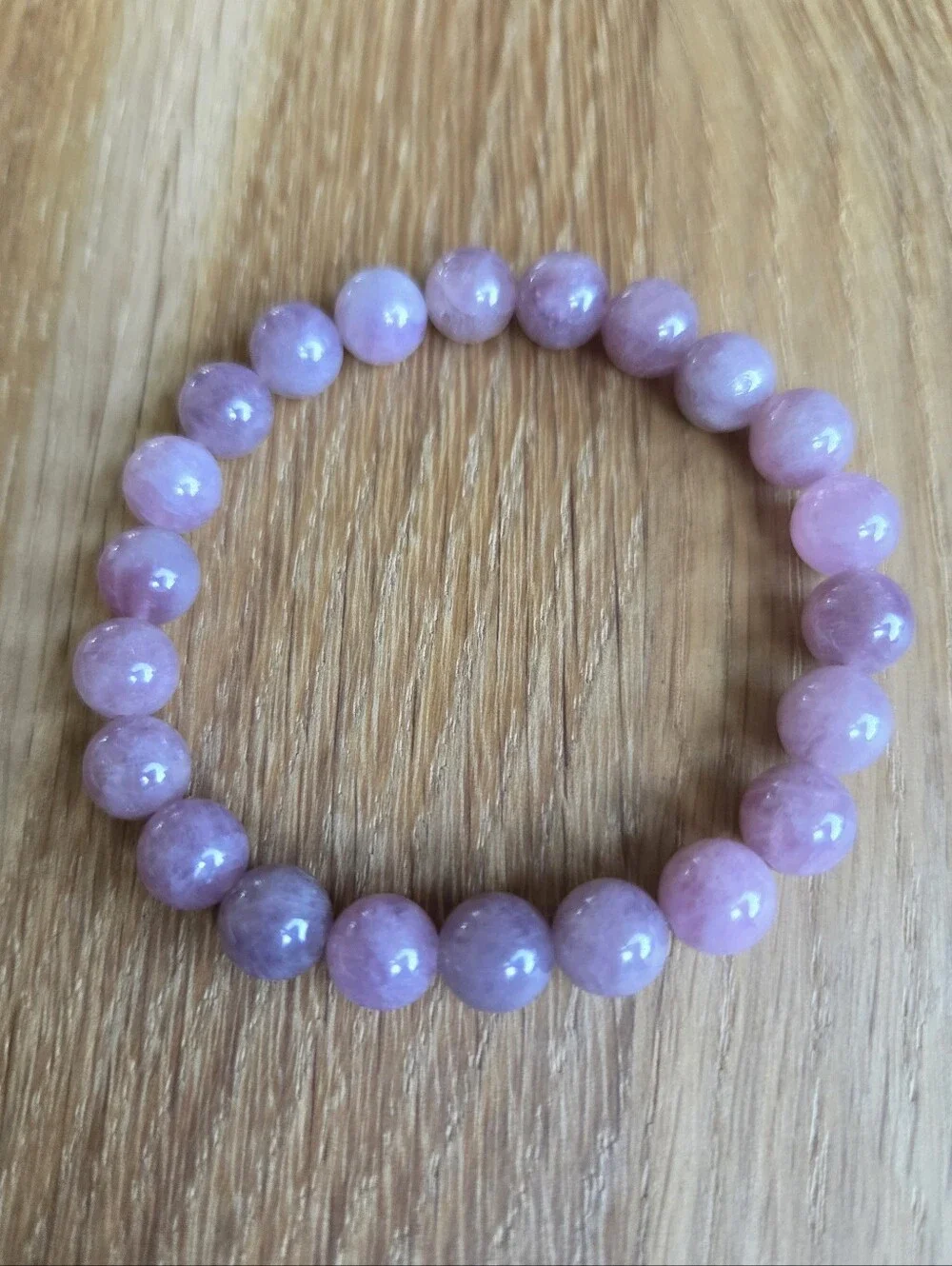 Rose Quartz Beaded Stretch Bracelet | Handmade